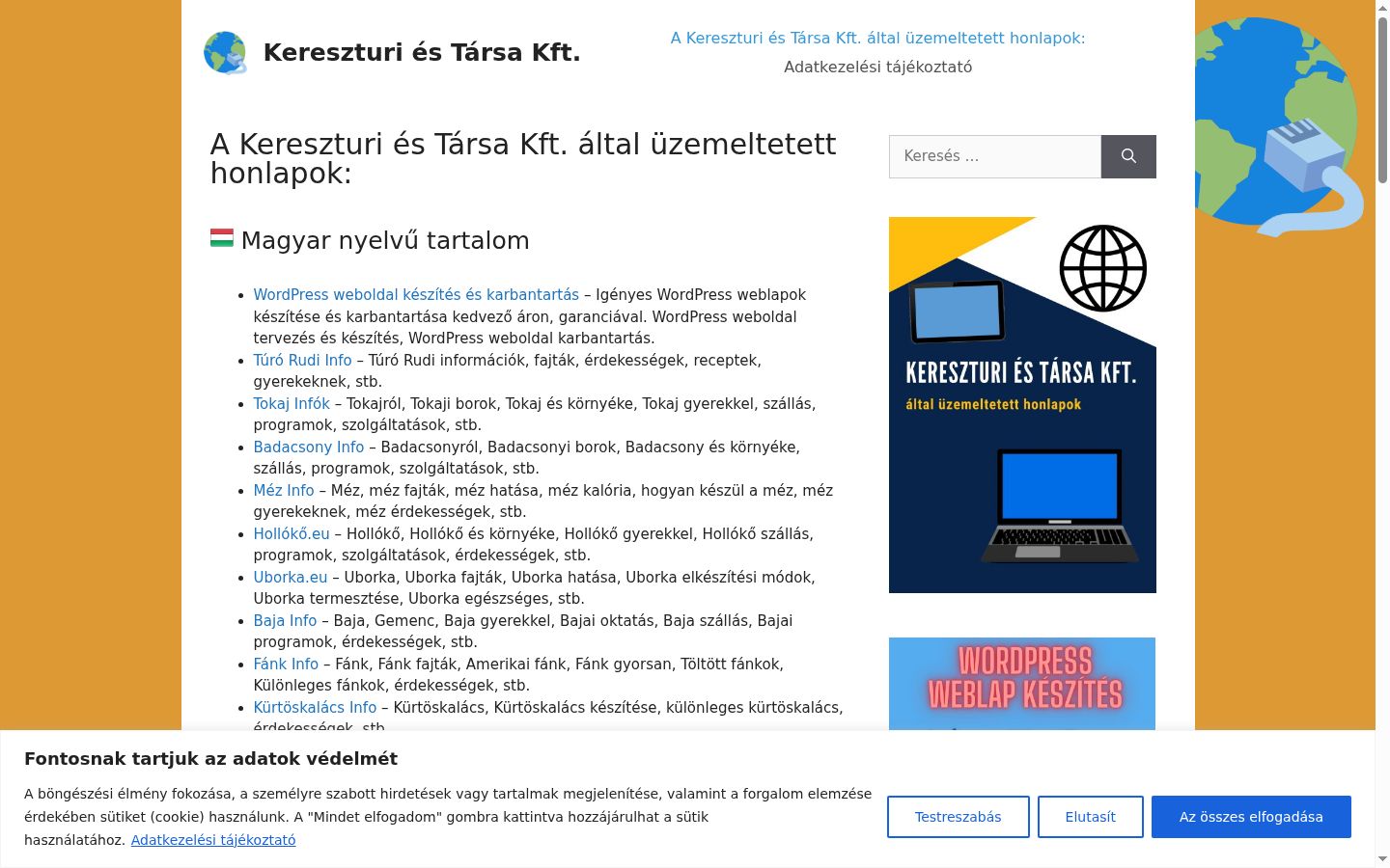 Screenshot del banner di consenso mostrato prima di qualsiasi interazione