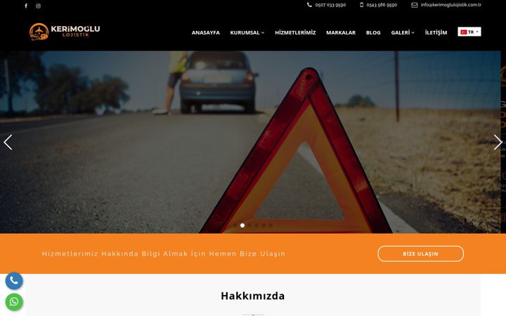 Screenshot of kerimoglulojistik.com.tr