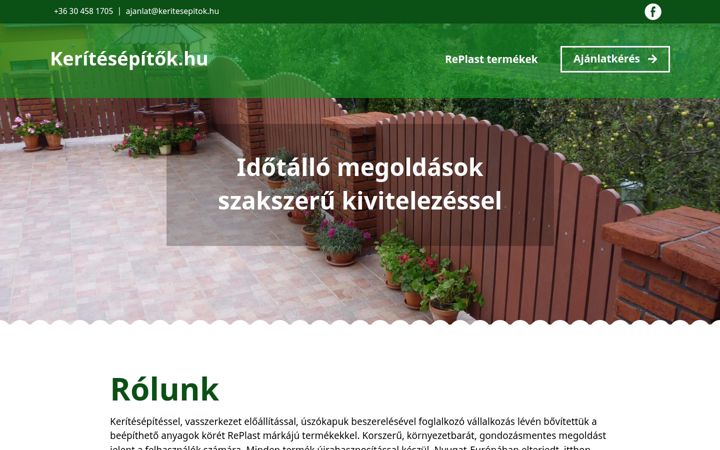 Screenshot of keritesepitok.hu