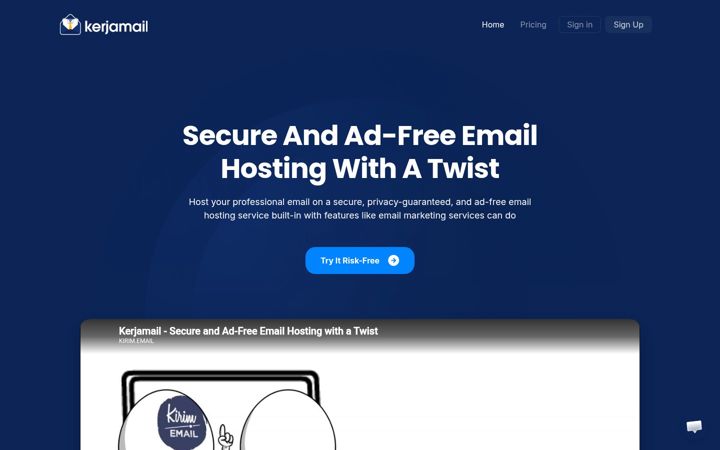 Screenshot of kerjamail.co