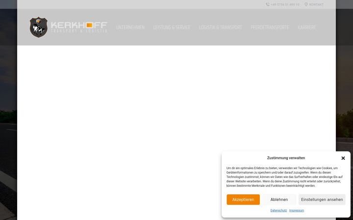 Screenshot of kerkhoff-logistik.de
