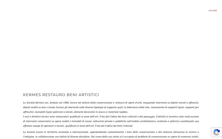 Screenshot of kermesromarestauro.it