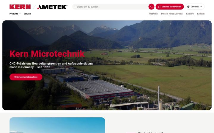 Screenshot of kern-microtechnik.com