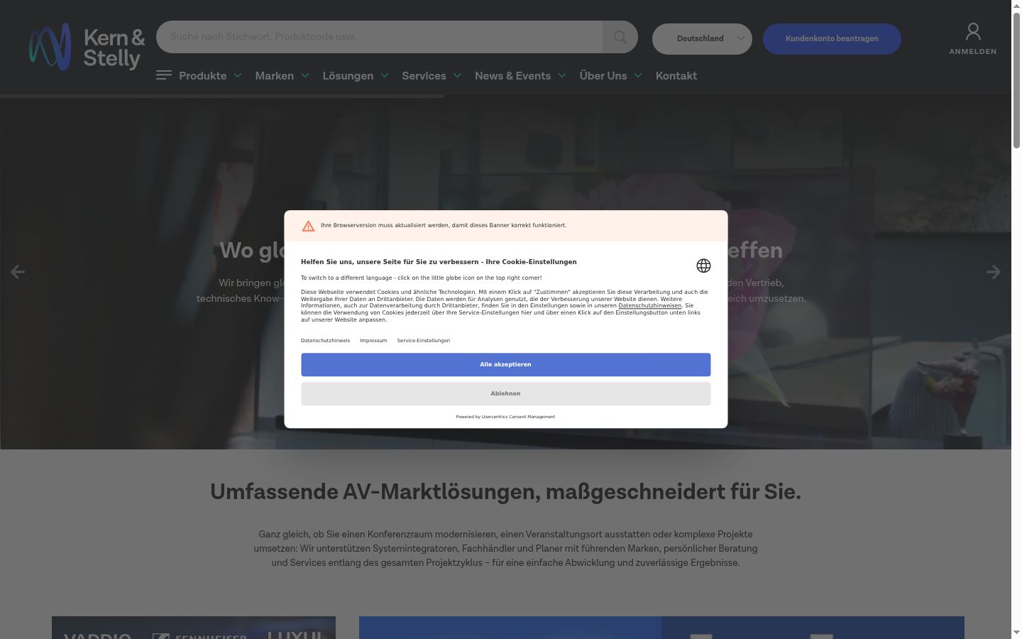 Screenshot tal-banner tal-kunsens muri qabel kwalunkwe interazzjoni
