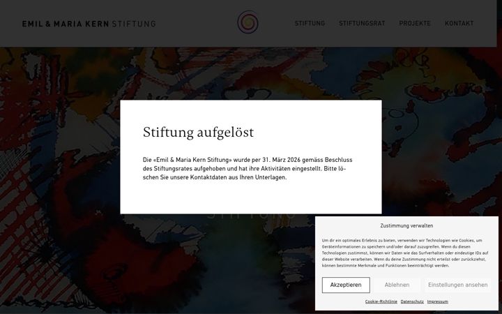 Screenshot of kern-stiftung.ch