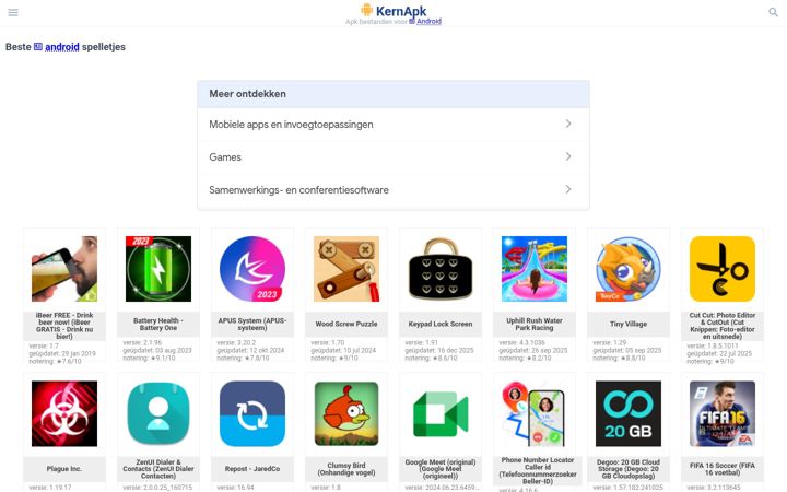Screenshot of kernapk.nl