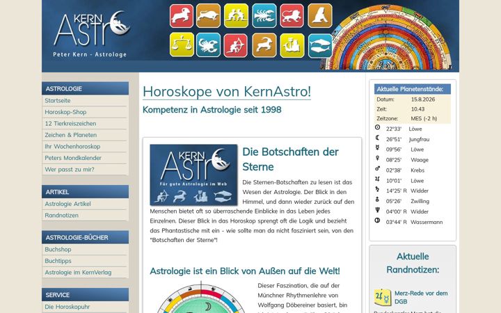 Screenshot of kernastro.de