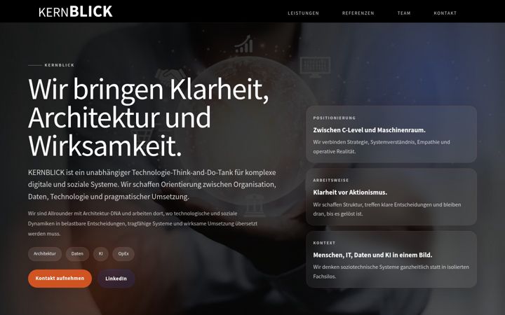 Screenshot of kernblick.de