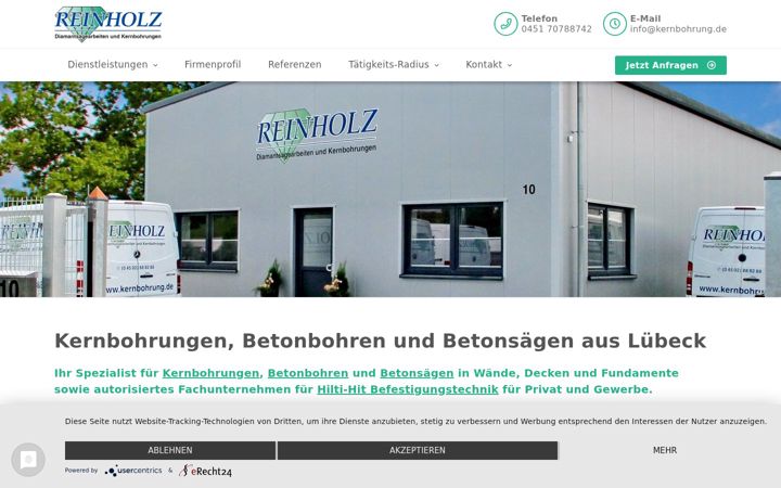 Screenshot of kernbohrung.de