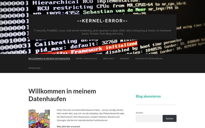Screenshot of kernel-error.de