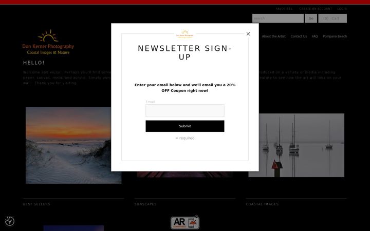 Screenshot of kerner-art.com