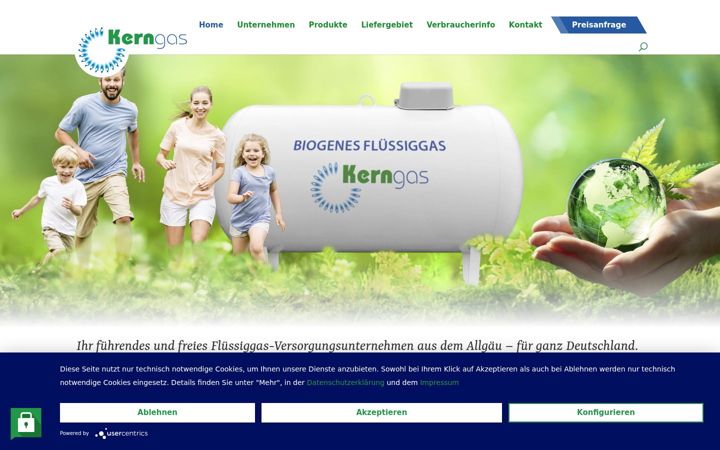 Screenshot of kerngas.de