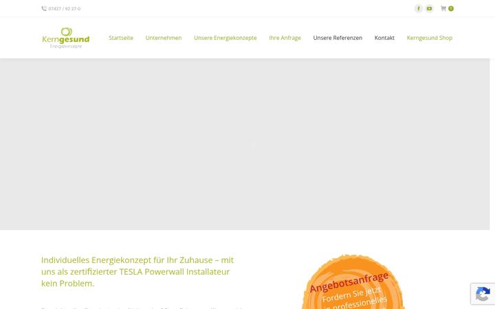 Screenshot of kerngesund-energiekonzepte.de