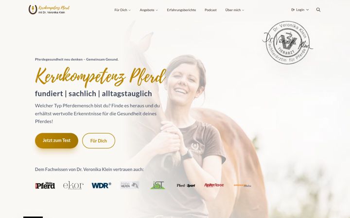Screenshot of kernkompetenz-pferd.de