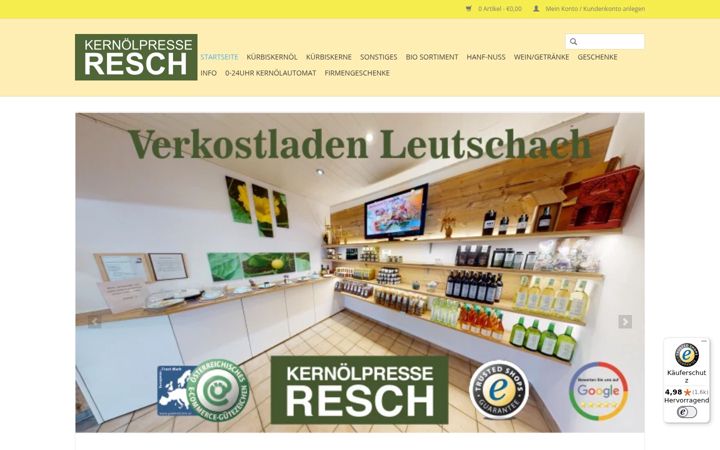Screenshot of kernoel-resch.at