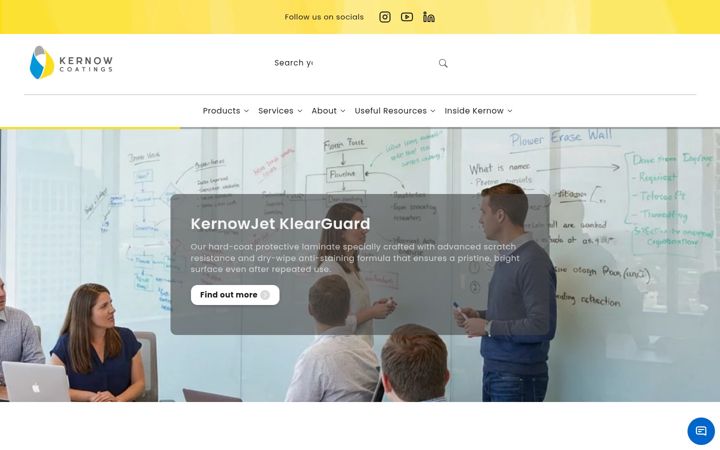 Screenshot of kernowcoatings.com