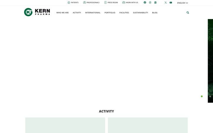 Screenshot of kernpharma.com