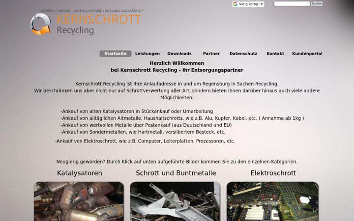 Screenshot of kernschrott-recycling.de