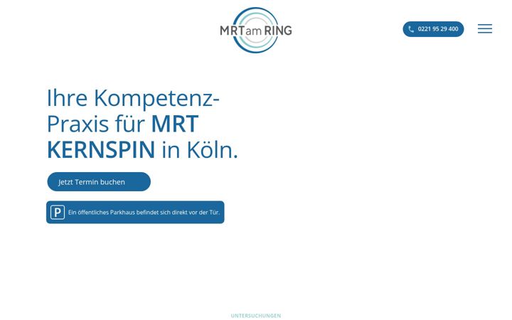 Screenshot of kernspin-zentrum-koeln.de