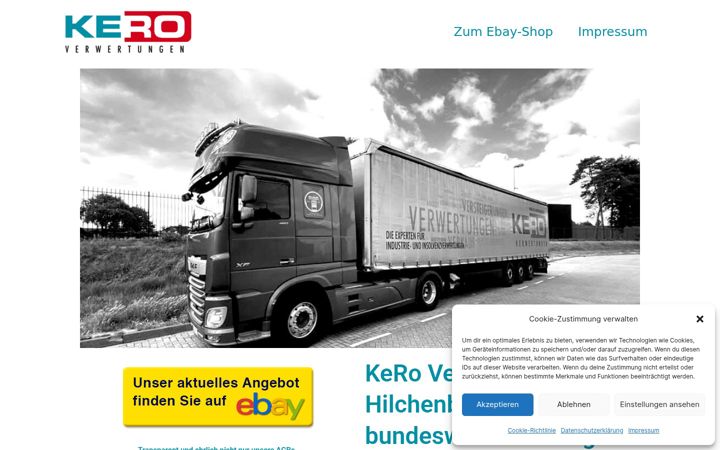 Screenshot of kero-verwertungen.de