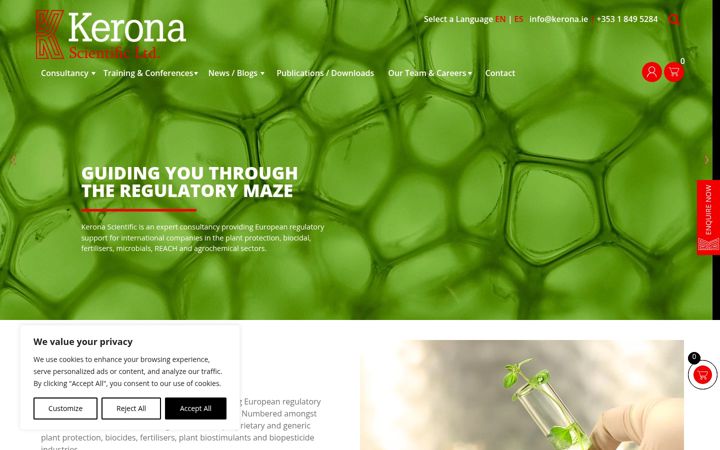 Screenshot of kerona.ie