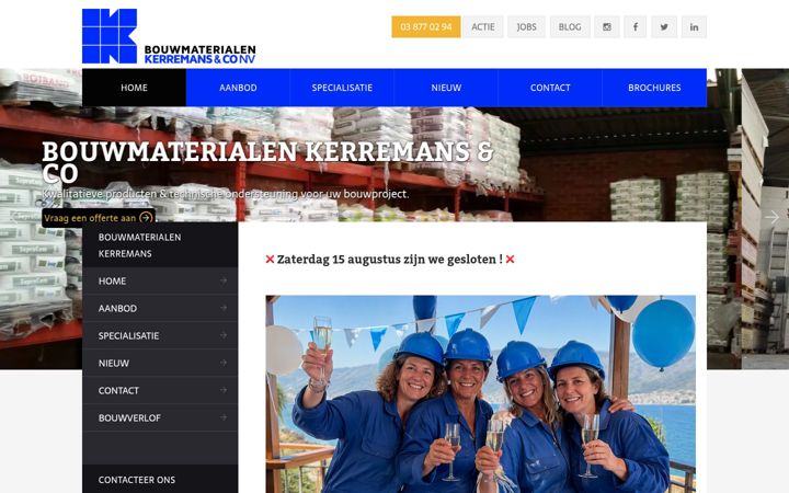 Screenshot of kerremansbouw.be