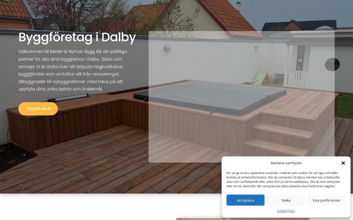Screenshot of kerrenochnymanbygg.se