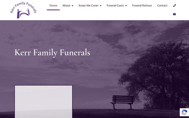 Screenshot of kerrfamilyfunerals.co.uk