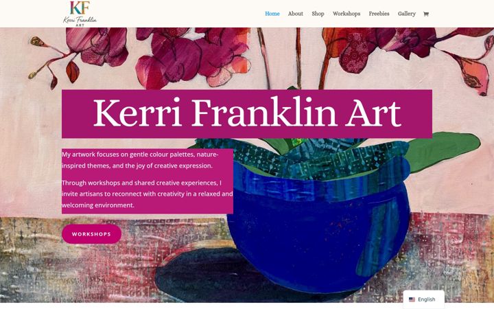 Screenshot of kerrifranklinart.com