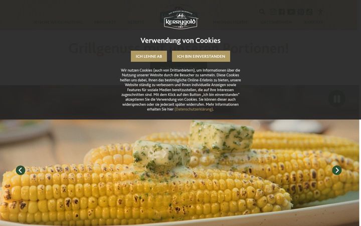 Screenshot of kerrygold.de