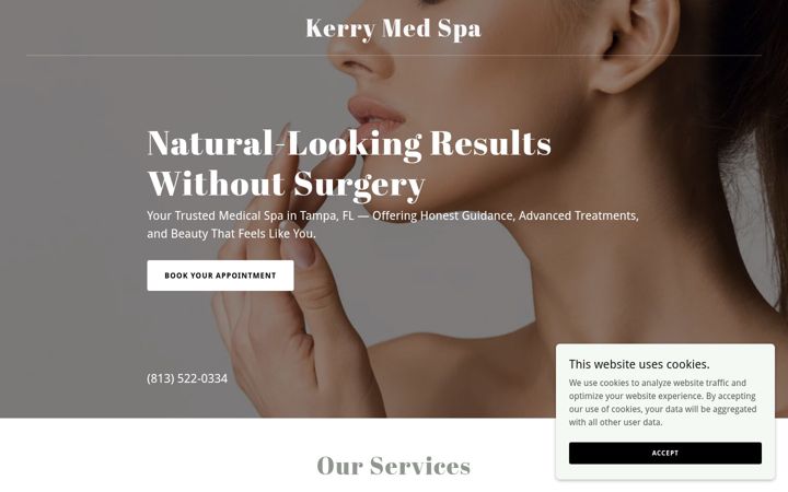 Screenshot of kerrymedspa.com