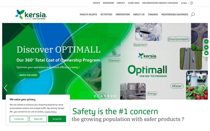 Screenshot of kersia-group.com