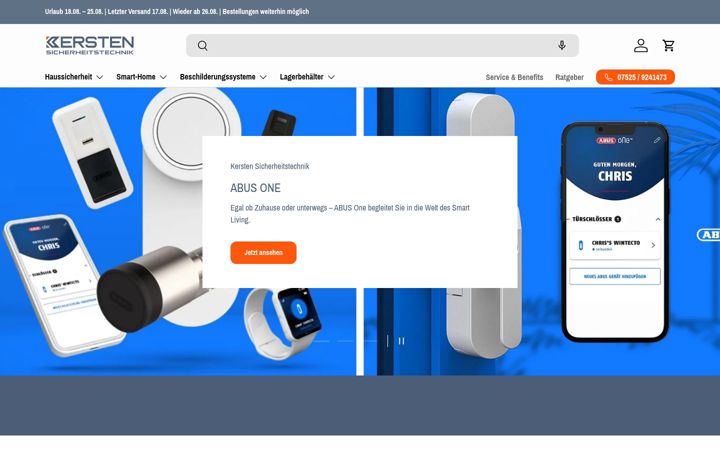 Screenshot of kersten-sicherheitstechnik.de