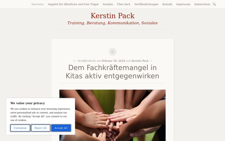 Screenshot of kerstin-pack.de