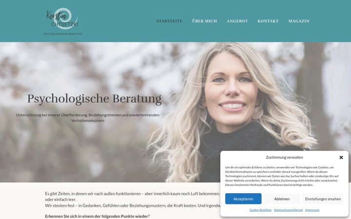 Screenshot of kerstinchojetzki.de