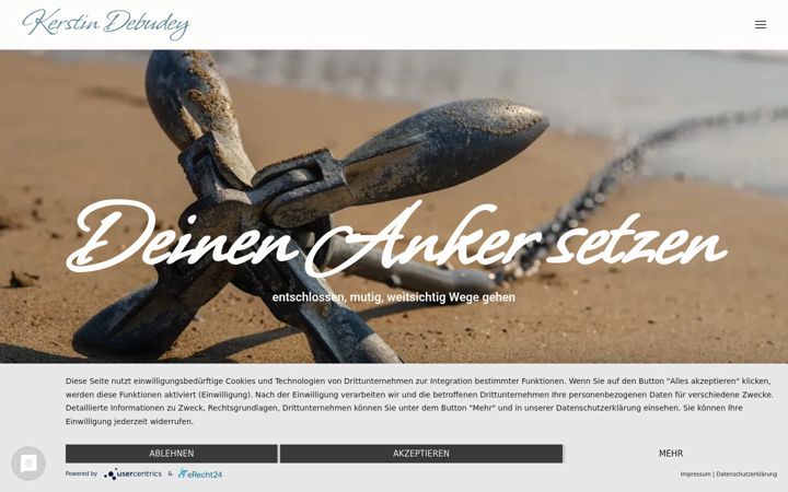 Screenshot of kerstindebudey.de