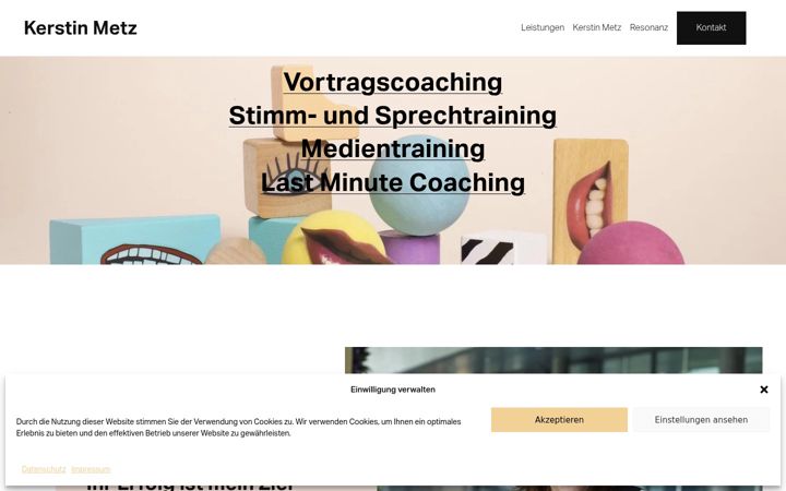 Screenshot of kerstinmetz.de