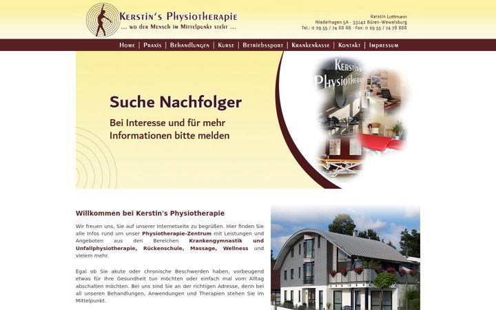 Screenshot of kerstins-physiotherapie.de
