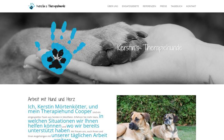 Screenshot of kerstins-therapiehunde.de