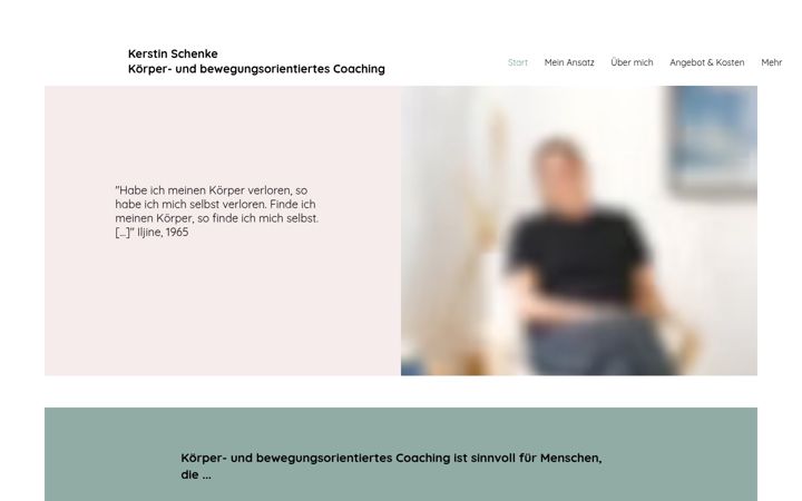 Screenshot of kerstinschenke-coaching.de