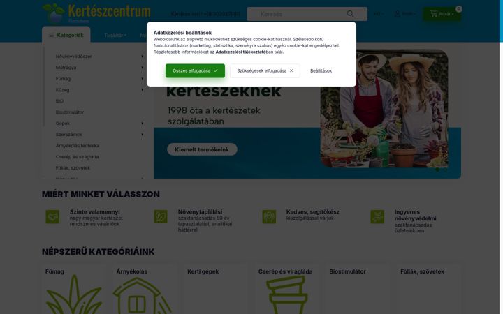 Screenshot of kerteszcentrum.eu