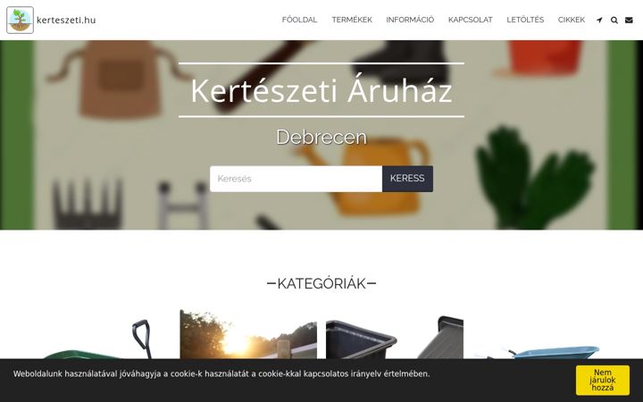 Screenshot of kerteszeti.hu