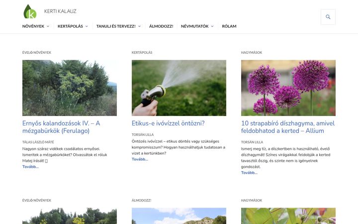 Screenshot of kertikalauz.hu