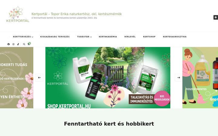 Screenshot of kertportal.hu