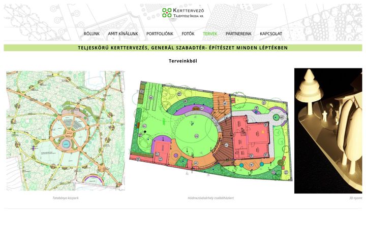 Screenshot of kerttervezo.eu