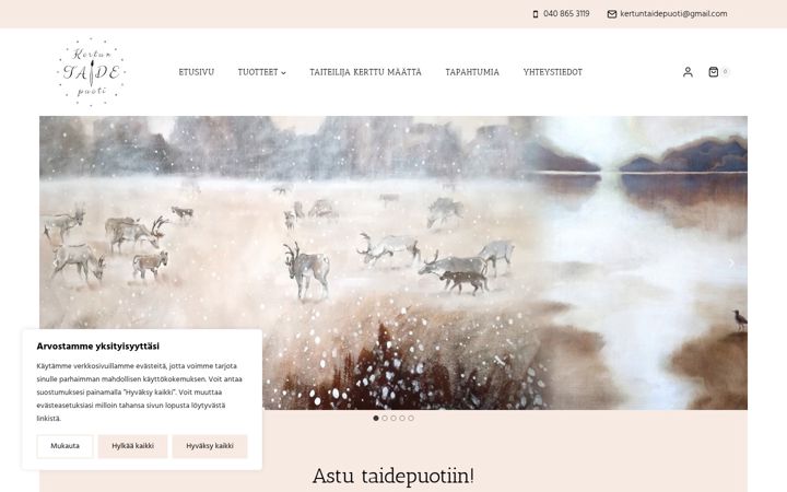 Screenshot of kertuntaidepuoti.fi