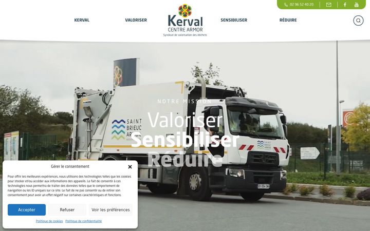 Screenshot of kerval-centre-armor.fr