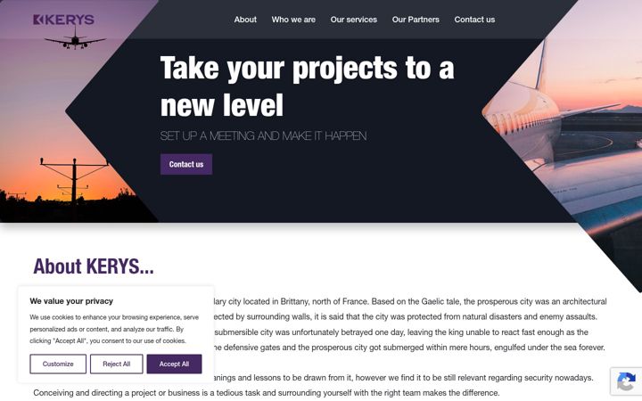 Screenshot of kerys-integrated.com
