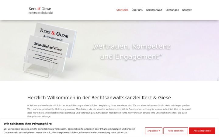 Screenshot of kerz-giese.de