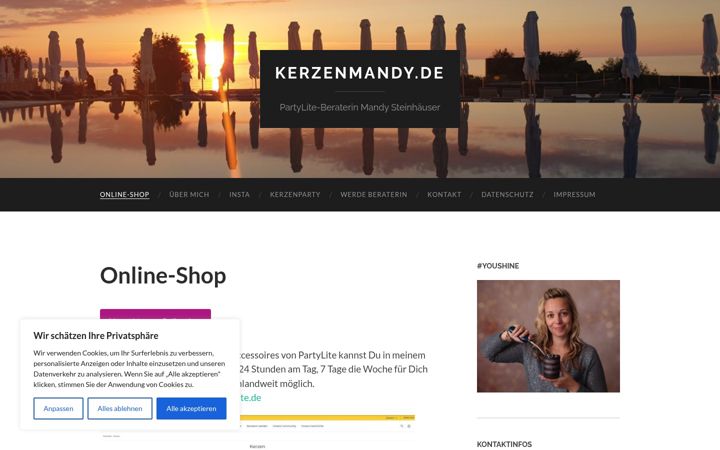 Screenshot of kerzenmandy.de